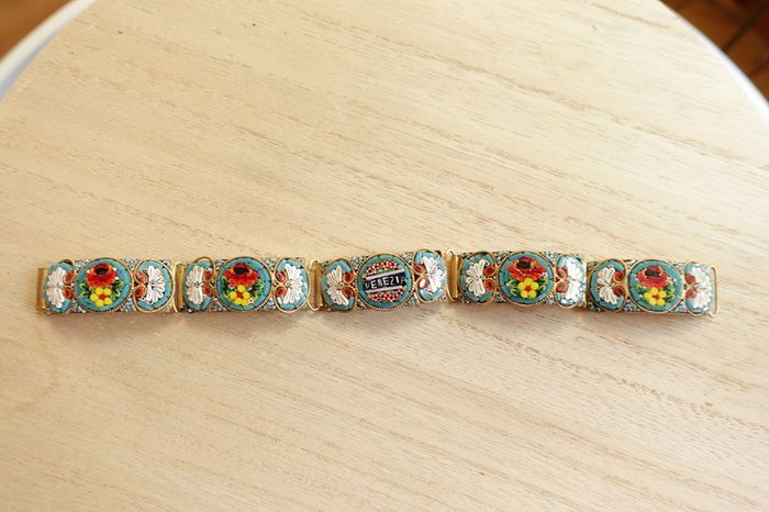 Vintage Italian Micro Mosaic Bracelet.