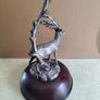 This magnificent stag ornament perfectly captures the proud stance of the  and will make an eye-catching focal point in any room SET ON DARK WOOD DOME. Image 10