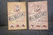 Two book job lot. Mrs Beetons Cakes.Baking and Mrs Beetons Puddings.Desserts.
