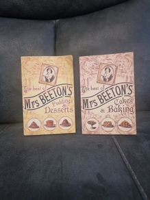 Two book job lot. Mrs Beetons Cakes.Baking and Mrs Beetons Puddings.Desserts.