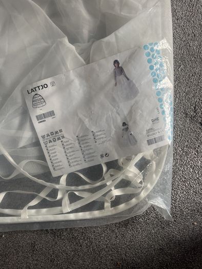 Wire under dress  to make it like a bell dress