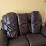 Brown Leather Reclining Armchair Image 7