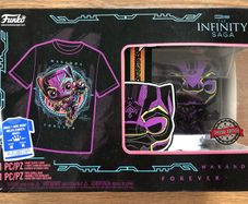 Funko Marvel: Black Panther Blacklight Pop & Tee (Size: M)