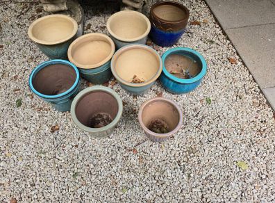 Selection of 12 Garden Flowerpots