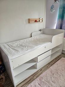 Raised single bed