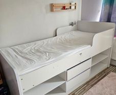 Raised single bed