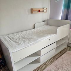 Raised single bed