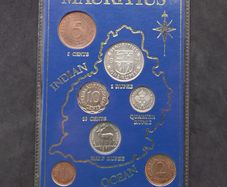 Vintage 1971 Mauritius Official Uncirculated Coin Set - Queen Elizabeth II