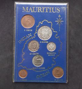 Vintage 1971 Mauritius Official Uncirculated Coin Set - Queen Elizabeth II