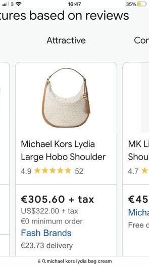 brand new michael kors Lydia bag