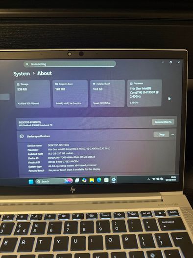 Hp Elitebook 830 G8 Laptop I5/16gb/256ssd/fhd
