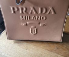 Prada faux leather Embossed handbag