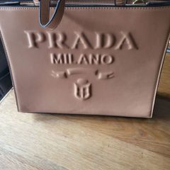 Prada faux leather Embossed handbag
