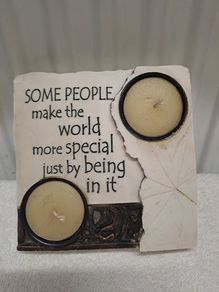 Inspirational tealight candle holder