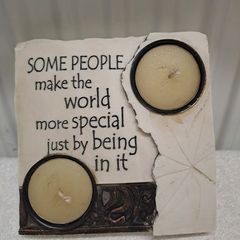 Inspirational tealight candle holder