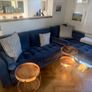 Navy Blue L-Shaped Sofa  Excellent Condition Image 5