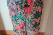 M&amp;S Collection floral linen pants size UK14 Regular EU42 Regular Postage included