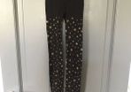 Halloween black tights with gold stars aged 3-5 years