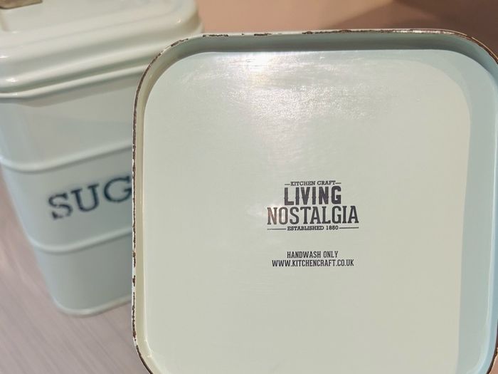 KitchenCraft Living Nostalgia Coffee & Sugar Storage Canister, 11 x 17 cm  Vintage Blue