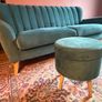 EZ Living Waldorf (formerly Harper) 3 Seater Velvet Sofa + Matching Velvet Footstool Image 2