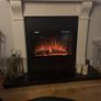 OffWhite Marble Fireplace + modern flames Electric Colour Fire Image 6