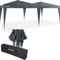 Gazebo 3 x 6 m Pop-Up Blue Water-Repellent with Bag UV Protection Folding Gazebo Garden Tent Party Tent
