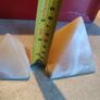 Lovely Set Of 2  Alabaster Pyramids As Paperweight Or Decorative Ornament. Image 2