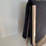 Black Clutch Bag / Crossbody Bag With Gold Trim & Chain. Brand Accessorize. Image 7