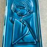 Vintage Sanmyro Japan Praying Child Wall Plaque , Glazed Ceramic Religious Art Image 7
