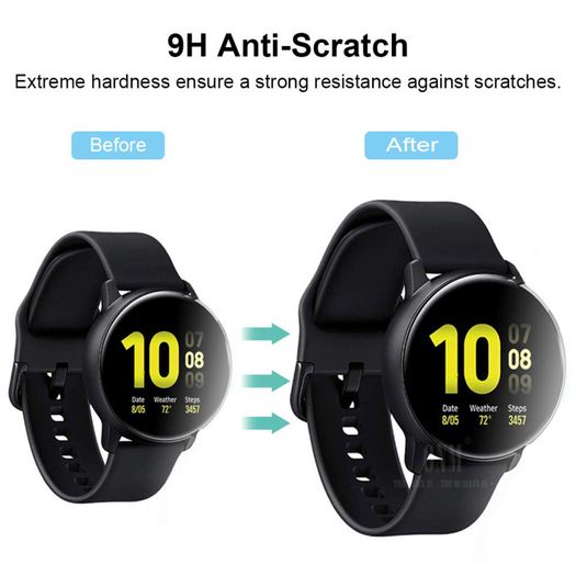 3D Full Screen Protector film for Samsung Galaxy Watch Active 2 40mm  Anti-Bubble Soft Round Edge Screen Protector Cover
