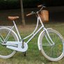 White Vintage Ladies Bike Kenzel Malena 3 Speed Internal Gears Wicker Basket Image 9