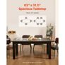 63 inch Length Large Wood Tables for 4-6 Person, Modern Dinner Furniture, Conference Desk Supporting for 330LBS, for Home Kitchen Living Room, Black Only Table Image 2