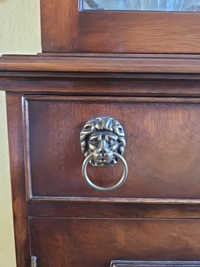 Mahogany glass cabinet
