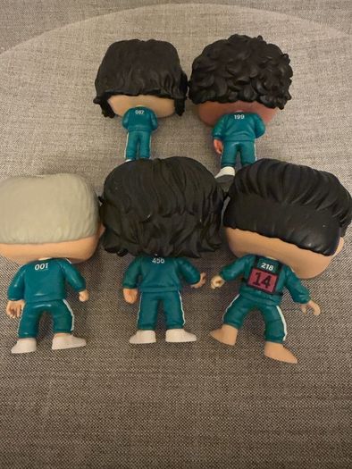 Lot of 5 figure is the Funko Pop! TV: Squid Game - Gi-hun Ali Kang Sae Byeok Oh II-Nam Cho Sang-Woo