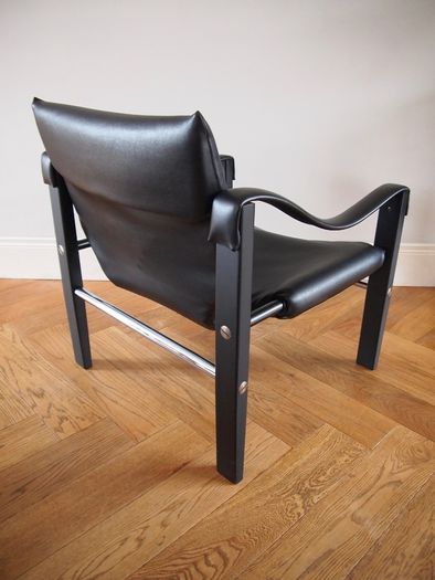 Mid Century Vintage Safari Lounge Chair / Maurice Burke for Arkana, Circa 1968
