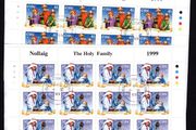 1999 Ireland Christmas Commemorative Stamp Sheetlet Plate 1A1A Fine CDS Used with Dublin cancel of 4th November 1999 (First day of issued) on envelope extract