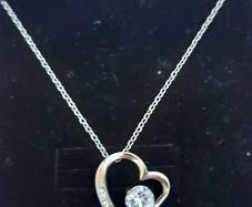 Silver heart necklace - To my gorgeous wife