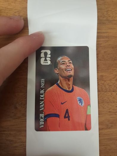 Virgil Van Dijk world cup coca cola sticker