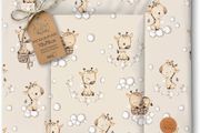 Changing pad wipeable and waterproof 75x72 cm - changing mat to place on changing table, changing top, changing dresser, or washing machine, changing mat 75 x 72 Giraffe