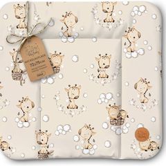 Changing pad wipeable and waterproof 75x72 cm - changing mat to place on changing table, changing top, changing dresser, or washing machine, changing mat 75 x 72 Giraffe