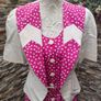2 piece Vintage 80s 90s pink and white polkadot midi dress with matching jacket size 10 , PRETTY WOMAN VIBES Postage included Image 9