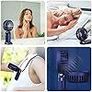 Jsdoin Hand Held Fan,Portable Handheld USB Rechargeable Fans with 5 Speeds,Battery Operated Mini Fan Foldable Desk Desktop Fans with LED Display for Home Office Bedroom Outdoor Travel (DarkBlue) Image 5