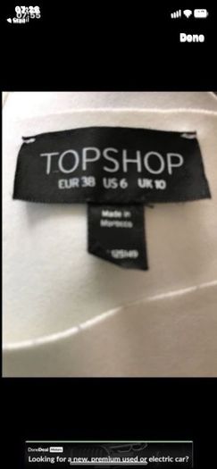 topshop  peplum size 10