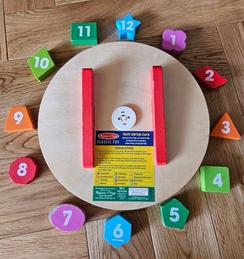Melissa and Doug Wooden Shape Sorting Clock