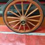 Vintage Wooden Cart Wheels - Excellent Condition Image 2