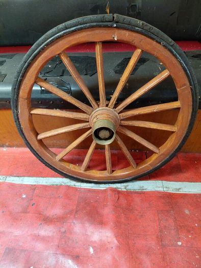 Vintage Wooden Cart Wheels - Excellent Condition