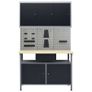 Workbench with Three Wall Panels and One Cabinet Image 3