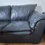 Black Leather Sofa Image 4