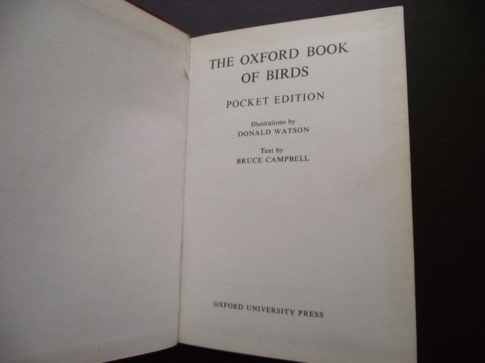 1972 "The Oxford Book of Birds"