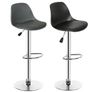 Bar Stool Modern Leather Swivel Adjustable Height Image 2